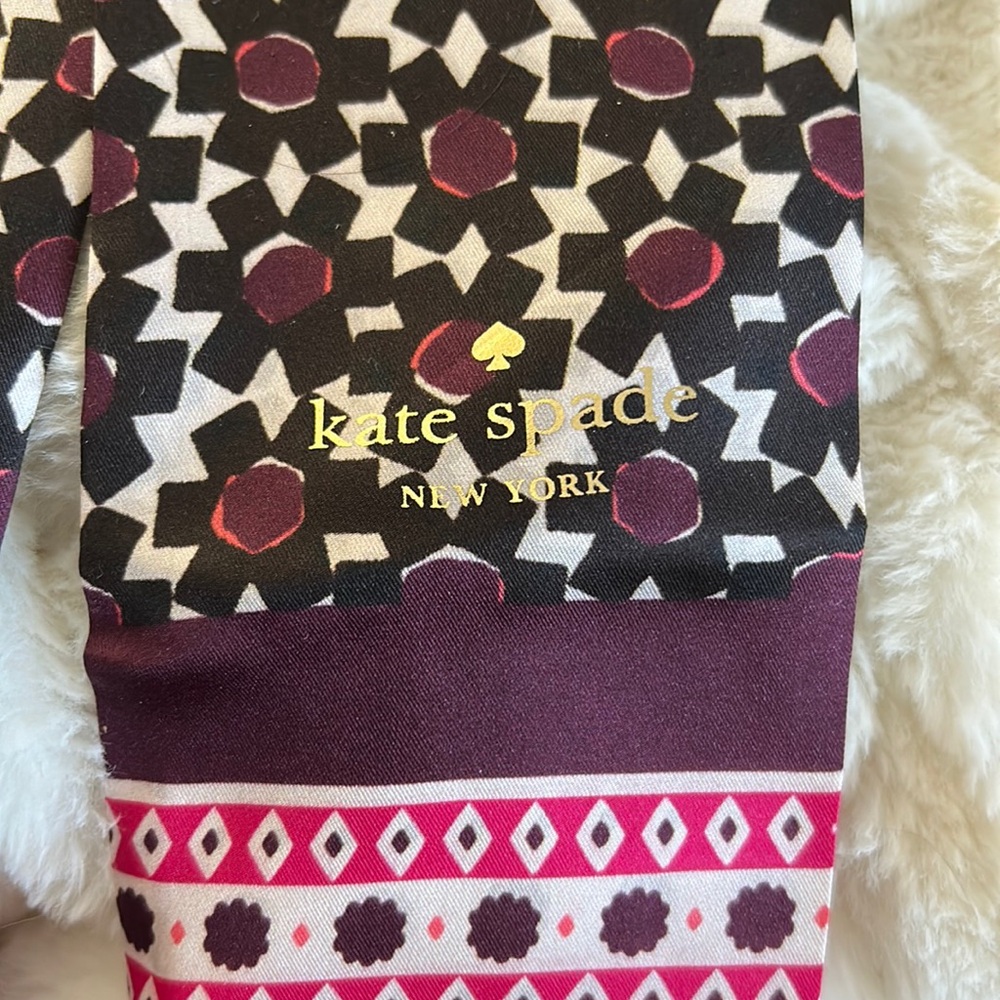 Kate Spade Burgandy thin scarf - NWT